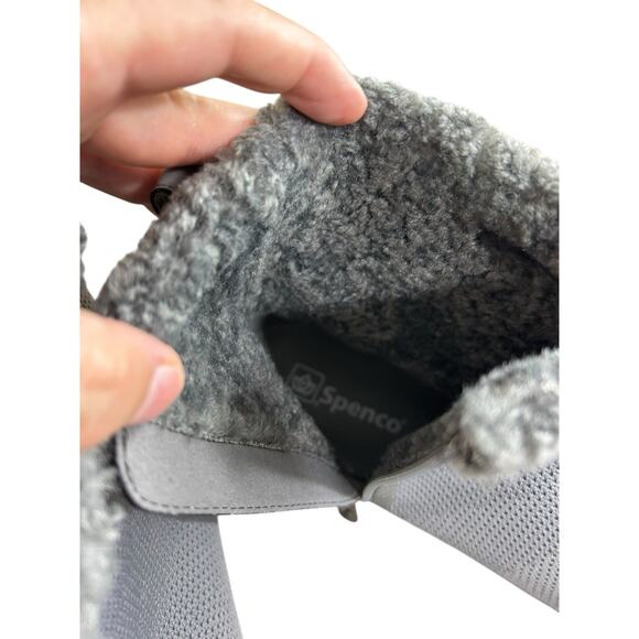 Spenco Cozy Winter Boots Sz 8.5 D Gray Faux Fur Lined Side Zip Ortho Comfort New - Picture 5 of 10
